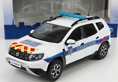 Solido Dacia Duster Mkii Police Municipale 2019 1:18 biela svetlomodrá