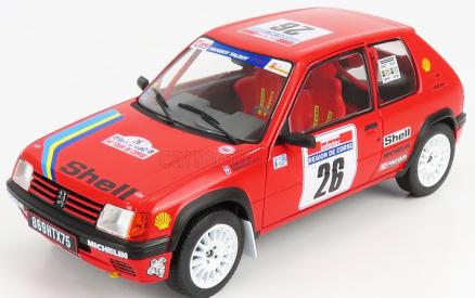 Solido Peugeot 205 Rallye N 26 Rally Tour De Corse 1990 H.devin - F.viste 1:18 Červená čierna