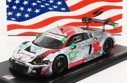 Spark model Audi R8 Lms Gt3 Team Wrt Speedstar Audi Sport N 88 3rd Gtd Class 24h Daytona 2020 M.bortolotti - R.ineichen - D.morad - D.vanthoor 1:43 White Grey Red