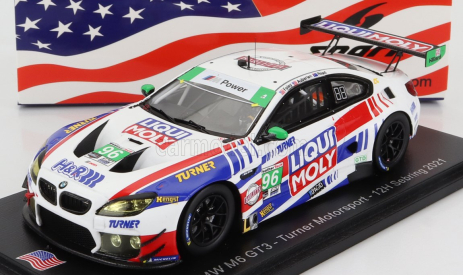 Spark-model BMW radu 6 M6 Gt3 Team Turner Motorsport N 96 12h Sebring 2021 B.auberlen - R.foley - A.read 1:43 Biela