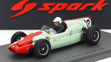 Spark-model Cooper F1 T51 N 18 4th Monaco Gp 1960 T.brooks 1:43 Zelená červená