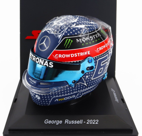 Spark-model helma Bell F1 Casco Helma Mercedes Gp W13e Team Mercedes-amg Petronas F1 N 63 Japan Gp 2022 George Russel 1:5 Blue Red