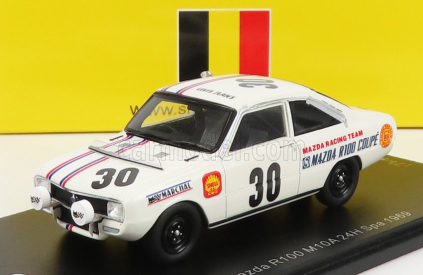 Spark-model Mazda R100 M10a N 30 24h Spa 1969 Helde - H.de Fierlant 1:43 Biela červená