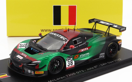 Spark-model Mclaren 720s Gt3 Team Jota N 38 24h Spa 2022 M.kirchhofer - O.wilkinson - R.bell 1:43 zelená čierna červená