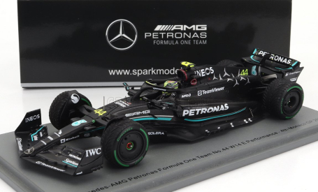 Spark-model Mercedes gp F1 W14 Team Mercedes-amg Petronas Formula One N 44 4. Monaco Gp 2023 Lewis Hamilton 1:43 Matt Black