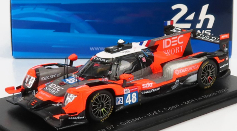 Spark-model Oreca Gibson 07 Gk428 4.2l V8 Team Idec Sport N 48 24h Le Mans 2021 P.loup Chatin - P.lafargue - P.pilet 1:43 Čierna sivá červená