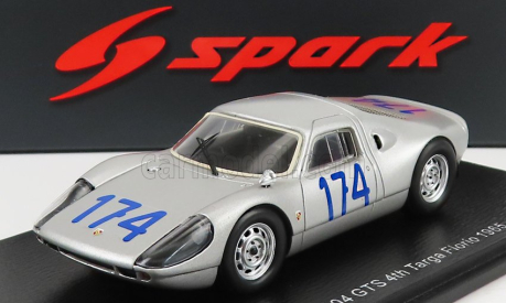 Spark-model Porsche 904 Gts N 174 4th Targa Florio 1965 J.bonnier - G.hill 1:43 Strieborná