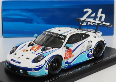 Spark-model Porsche 911 991-2 4.2l Rsr-19 Team Project-1 N 56 24h Le Mans 2021 E.perfetti - M.cairoli - R.pera 1:43 biela svetlomodrá