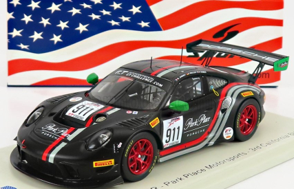 Spark-model Porsche 911 991 Gt3 R Team Park Place Motorsports N 911 3rd 8h Californie 2019 M.jaminet - S.muller - R.dumas 1:43 Black Red