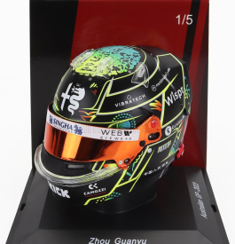 Spark-model prilby Bell F1 Casco Helma 2023 Alfa Romeo C43 Team Stake N 24 Australian Gp 2023 Guanyu Zhou 1:5 Black Yellow