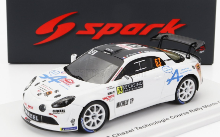 Spark-model Renault Alpine A110 Rally Rgt Team Chazel Technologie Course N 63 Rally Montecarlo 2023 R.frau - S.marquez 1:43 White