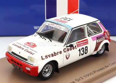 Spark-model Renault R5 Alpine Turbo Gr.2 N 138 Rally 1000 Pistes De Canjuers 1983 D.auriol - J.y.tissiot 1:43 Biela červená