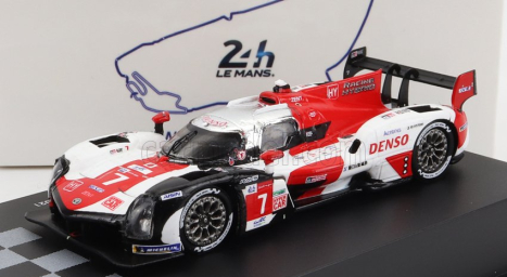 Spark-model Toyota Gr010 3.5l V6 Twin Turbo Hybrid Team Gazoo Racing N 7 Winner 24h Le Mans 2021 M.conway - K.kobayashi - J.m.lopez 1:87 Biela červená