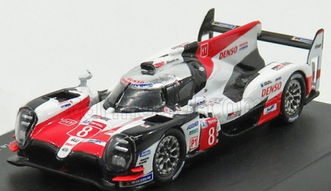 Spark-model Toyota Ts050 Hybrid 2.4l Turbo V6 Team Toyota Gazoo Racing N 8 Winner 24h Le Mans 2018 F.alonso - S.buemi - K.nakajima 1:87 Biela červená čierna