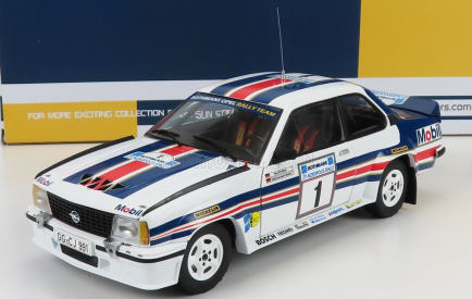 Sun-star Opel Ascona 400 N 1 2nd Rally Acropolis 1982 W.rohrl - C.geistdorfer 1:18 Biela modrá červená