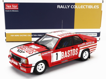 Sun-star Opel Ascona 400 Rally Bastos N 1 2nd Rally Circuit Des Ardennes 1983 Guy Colsoul - Alain Lopes 1:18 Červená Biela