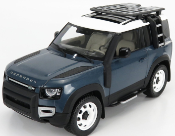 Takmer skutočný Land rover New Defender 90 2020 1:18 Tasman Blue