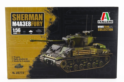 Talianeri Tank M4a3e8 Sherman Miltary 1945 1:56 /