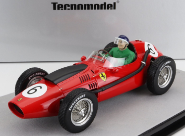 Tecnomodel Ferrari F1 Dino 246 N 6 Marocco Gp Mike Hawthorn (s figúrkou pilota) Majster sveta 1958 1:18 Červená