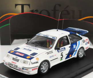 Trofeu Ford england Sierra Rs Cosworth N 5 Rally Nový Zéland 1989 J.mcrae - R.arthur 1:43 Biela Modrá