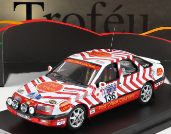 Trofeu Ford england Sierra Xr4x4 (nočná verzia) N 136 Rally Rac Lombard 1987 K.ridley - G.bradford 1:43 Biela červená