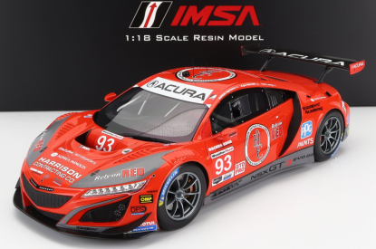 Truescale Acura Nsx Gt3 Evo22 Team Edge Motorsport N 93 12h Sebring 2022 1:18 červená