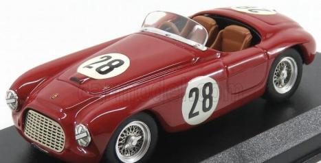 Umelecký model Ferrari 166 Mm Barchetta N 28 (podvozok N 0790) 6. trieda Veľká cena Portugalska 1952 C.biondetti 1:43 Červená