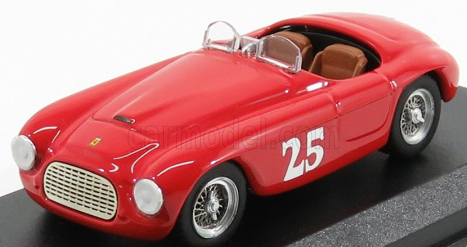 Umelecký model Ferrari 166 Touring Barchetta N 25 Winner Palm Springs 1951 M.lewis 1:43 Red