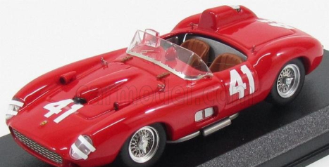 Umelecký model Ferrari 315s Spider N 41 500 míľ Road America 1957 P.hill 1:43 Red