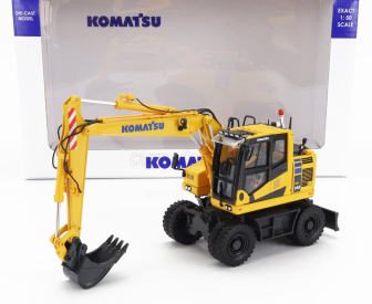 Universal hobbies Komatsu Pw148 Ruspa Gommata - traktorový škrabák 1:50 žltá čierna