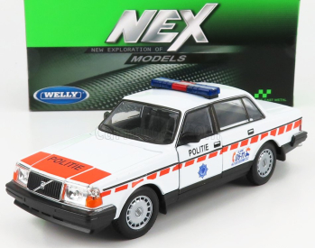 Welly Volvo 240 Gl Politie Holandská polícia 1986 1:24 Biela oranžová