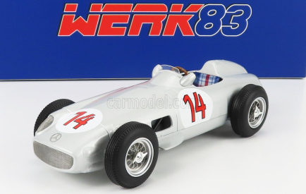 Werk83 Mercedes benz F1 W196 N 14 2nd Belgium Gp 1955 Stirling Moss 1:18 Silver