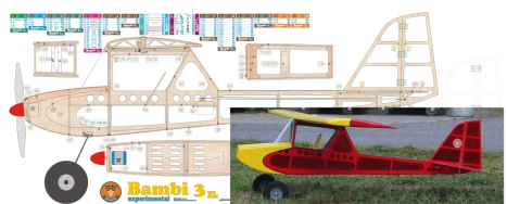 BAMBI 3 XL-stavebnica RC model Hiesb.