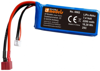 Batéria Li-Pol 7,4 V 2200 mAh DF modely 6962