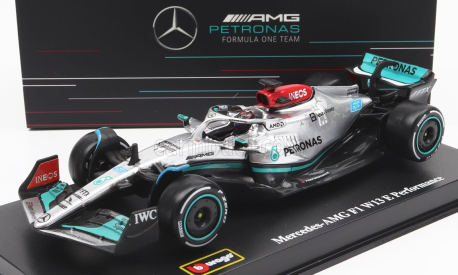 Bburago Mercedes gp F1 W13e Team Mercedes-amg Petronas F1 N 63 1:43, strieborná