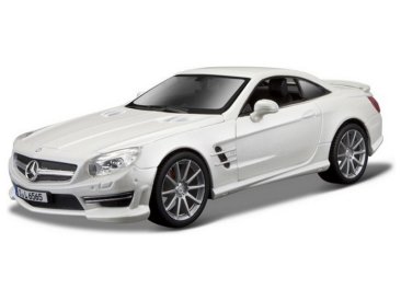 Bburago Plus Mercedes-Benz SL 65 AMG 1:24 biela metalíza