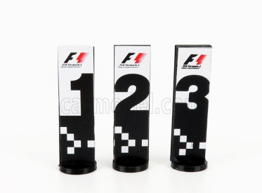 Cartrix Accessories F1 World Champion Plate Pit Board - 1. - 2. - 3. miesto 1:18 šedá čierna žltá