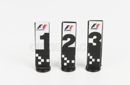 Cartrix Accessories F1 World Champion Plate Pit Board - 1. - 2. - 3. miesto 1:43 sivá čierna žltá