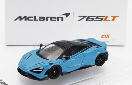 Cm-models Mclaren 765lt so závodnou sadou kolies 2020 1:64 svetlomodrá