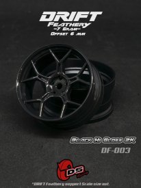 Disky DS Racing Drift Feathery 5Y Spoke ( Black Hi Gloss 2K) 2 ks