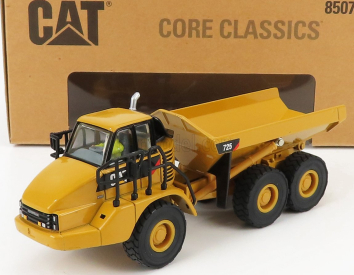 Dm-models Caterpillar Cat725 Cassone Ribaltabile Cava 3-assi - kĺbový nákladný automobil 1:50 žltá čierna