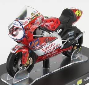 Edicola Aprilia Rsw 250cc N 46 Majster sveta Sezóna 1999 Valentino Rossi 1:18 Červená Biela Čierna