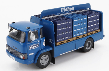 Edicola Ebro E-95 Truck Portabottiglie Mahou 2-assi 1976 1:43 Modrá