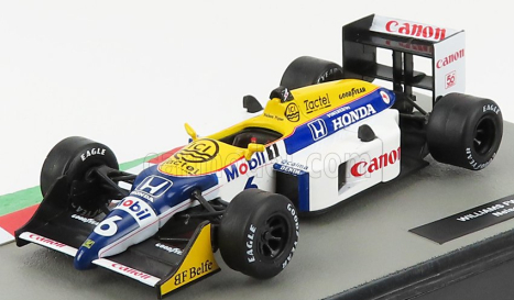 Edicola Williams F1 Honda Fw11b N 6 Nelson Piquet Sezóna 1987 Majster sveta 1:43 Biela Modrá Žltá