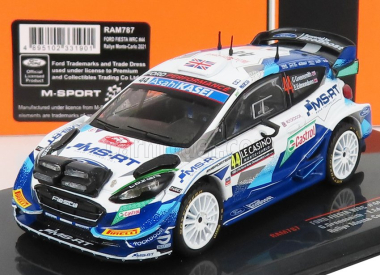 Ixo-models Ford england Fiesta Wrc N 44 Rally Montecarlo 2021 G.greensmith - E.edmondson 1:43 Blue White