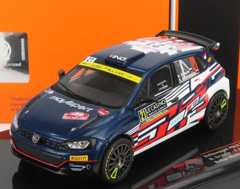 Ixo-models Volkswagen Polo Gti R5 N 21 Rally Montecarlo 2021 N.gryazin - K.aleksandrov 1:43 Modrá Biela Červená