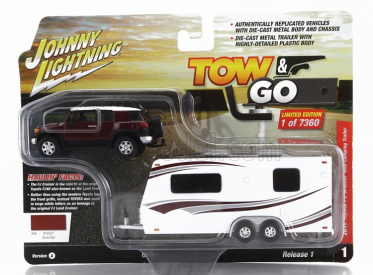 Johnny lightning Toyota Fj Cruiser 200 s Roulotte 1:64 červená biela