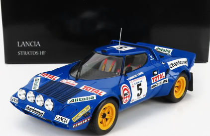 Kyosho Lancia Stratos Hf (nočná verzia) N 5 2nd Rally Tour De Corse 1976 B.darniche - A.mahe 1:18 Modrá