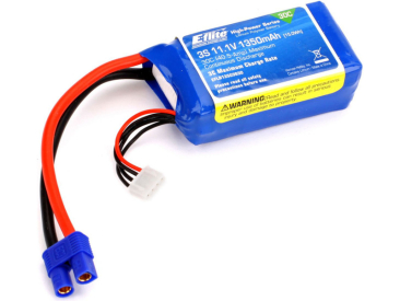 LiPol 11.1V 1350mAh 3čl 30C EC3