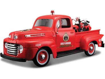 Maisto Harley-Davidson Custom – Ford F-1 Pick up 1948, EL Knucklehead 1936 1:24